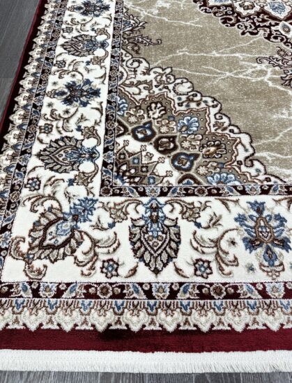 00633A_BURGUNDY / BEIGE FDY