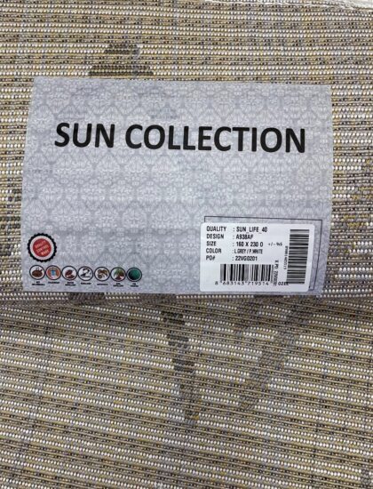 Овальный ковёр Sun_life  A938AF_L_GREY_P_WHITE, Турция