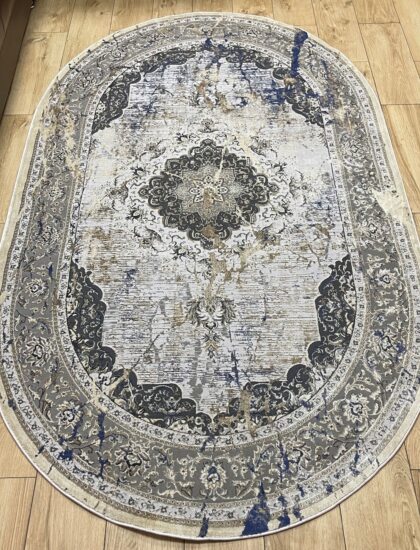 Овальный ковёр Panda  BB332A_L_GREY_C_BLUE, Турция