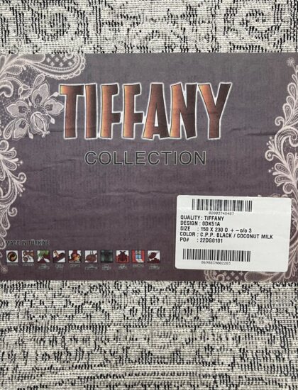 Овальный ковёр Tiffany  0DK51A_BLACK_COCONUTMILK, Турция