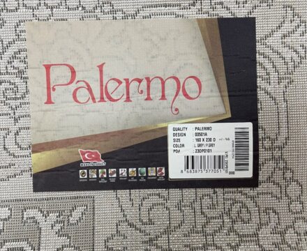 Квадратный ковёр Palermo 00501A_L_GREY_P_GREY, Турция