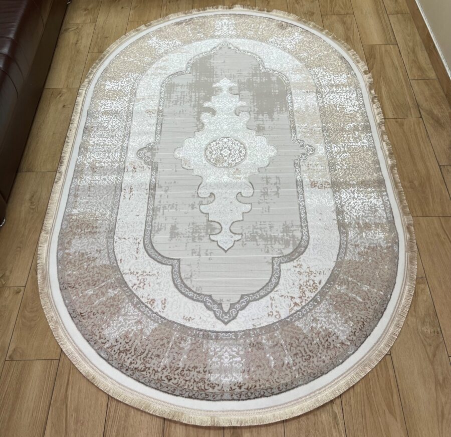 Овальный ковёр Carina 4907A_CREAM_CREAM, Турция
