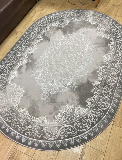 Овальный ковёр Palermo 0102SA_C_L_GREY_C_GREY, Турция