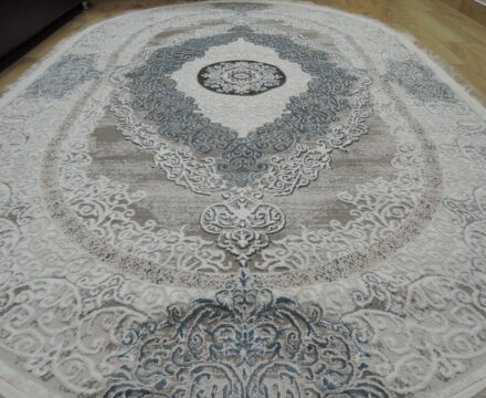 Круглый ковёр Palmira 2538A_CREAM_BLUE, Турция