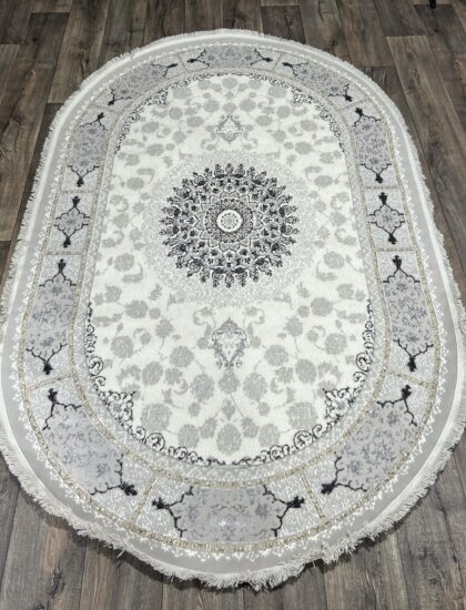 Круглый ковёр Valentino + vigo 6817A_L_GREY_L_GREY, Турция