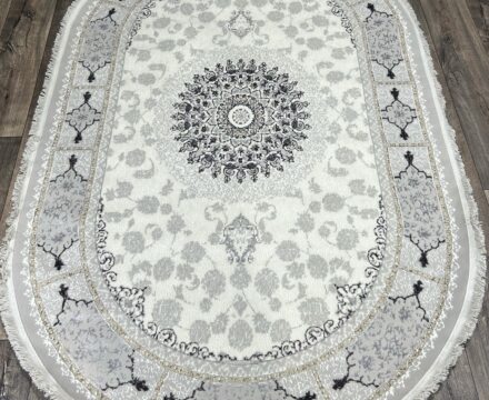 Круглый ковёр Valentino + vigo 6817A_L_GREY_L_GREY, Турция