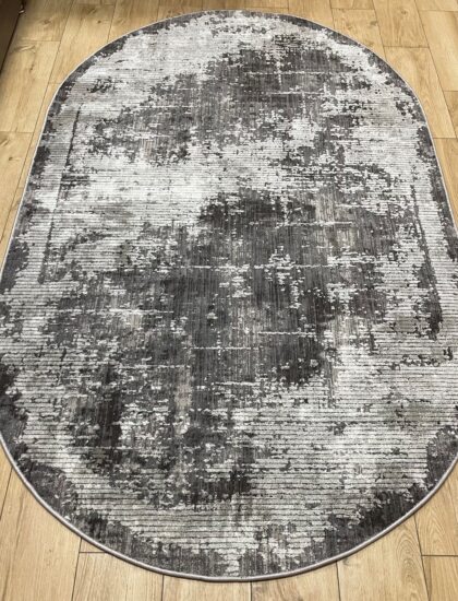 Овальный ковёр Effero  A792AK_D_GREY_L_GREY, Турция