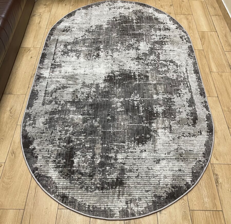 Овальный ковёр Effero  A792AK_D_GREY_L_GREY, Турция