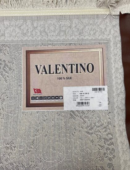 Прямоугольный ковёр Valentino + vigo 5994A_L_GREY_L_GREY, Турция