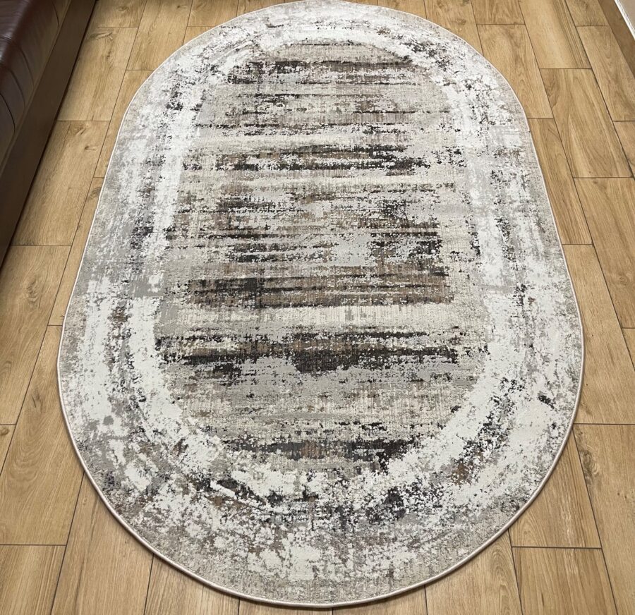 Овальный ковёр Effero  A785AG_D_GREY_L_GREEY, Турция