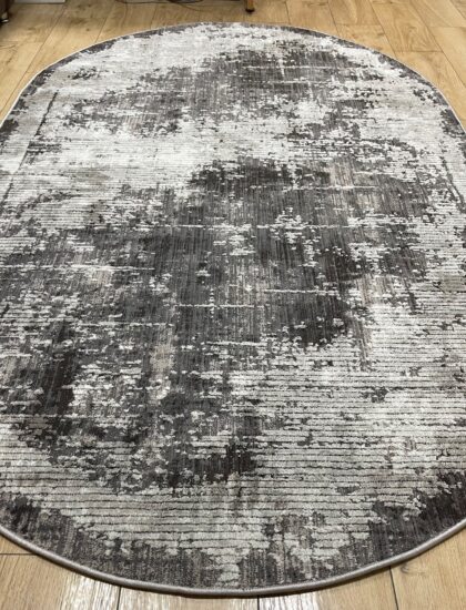 Овальный ковёр Effero  A792AK_D_GREY_L_GREY, Турция