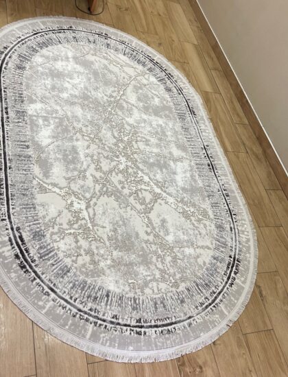 Овальный ковёр Valentino + vigo 6025A_L_GREY_L_GREY, Турция