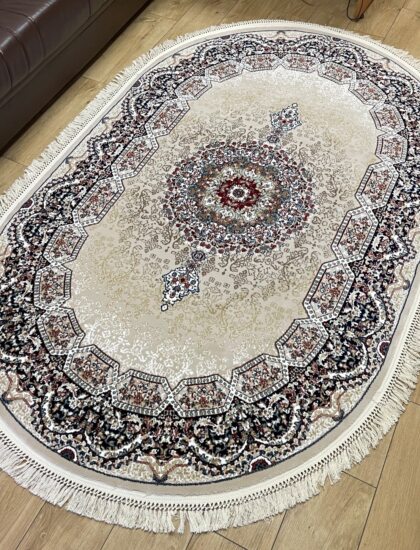 Овальный ковёр Shahriyar 4057A_CREAM_CREAM, Турция