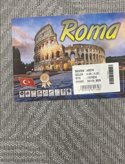 Овальный ковёр Roma  4027A_GREY_GREY, Турция