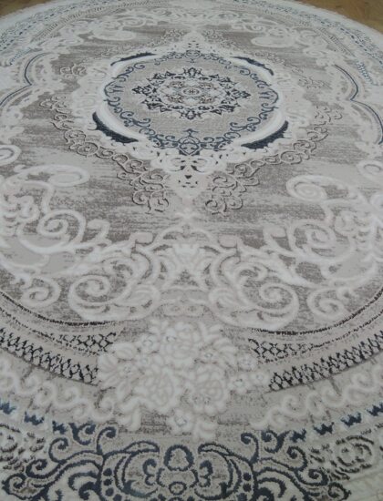 Круглый ковёр Palmira 2539A_CREAM_BLUE, Турция