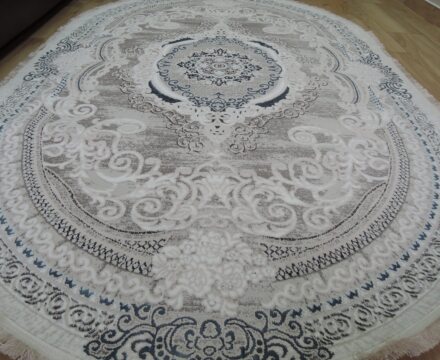 Круглый ковёр Palmira 2539A_CREAM_BLUE, Турция