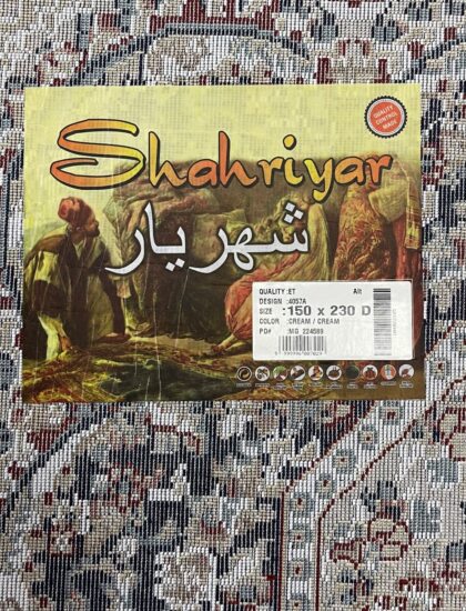 Прямоугольный ковёр Shahriyar 4057A_CREAM_CREAM, Турция