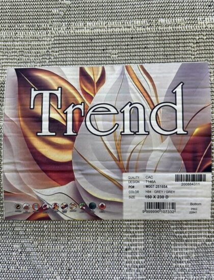 Прямоугольный ковёр Trend 7146A_GREY_GREY,