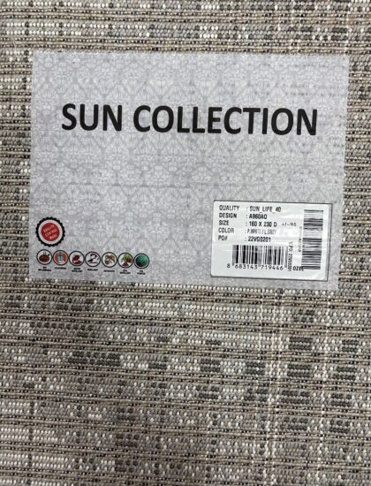 Прямоугольный ковёр Sun_life  A960AQ_P_WHITE_L_GREY, Турция
