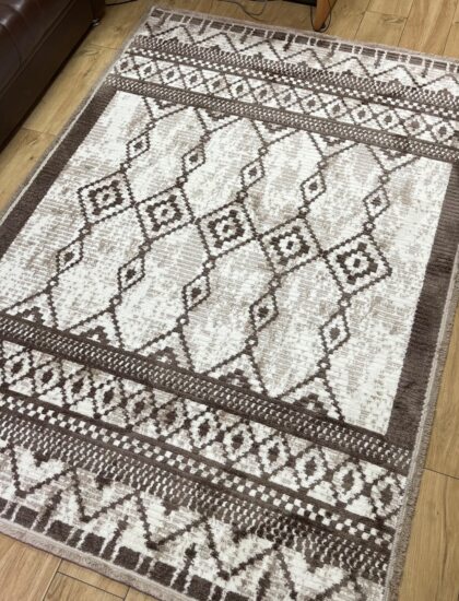 Прямоугольный ковёр Sun_life  A942AF_P_WHITE_CARMINE, Турция