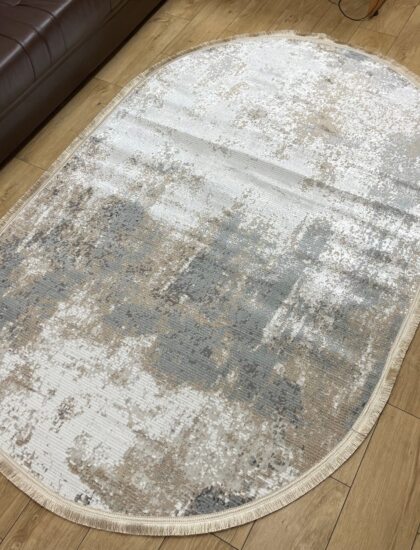 Овальный ковёр Carina 4909A_CREAM_CREAM, Турция