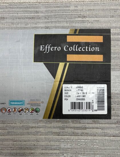 Прямоугольный ковёр Effero  A791AQ_L_GREEY_GREY, Турция