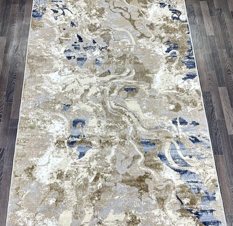 D070B_CREAM SHIRINK / BLUE FDY