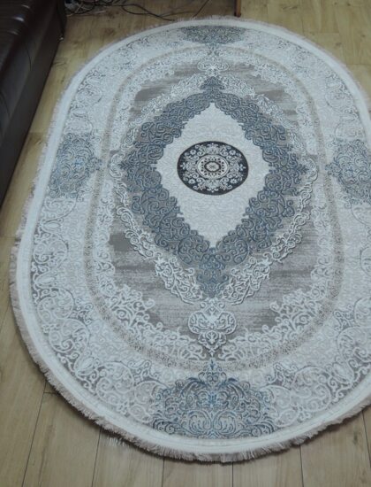 Овальный ковёр Palmira 2538A_CREAM_BLUE, Турция