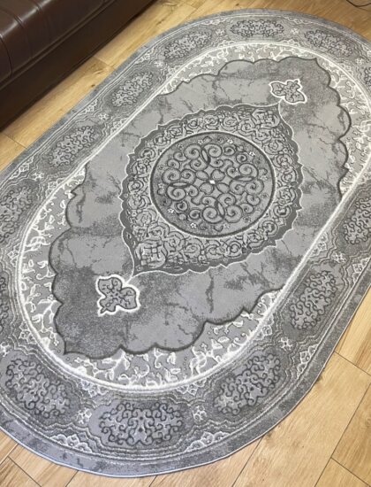 Овальный ковёр Atlas 3373A_LIGHT_GREY_GREY, Турция