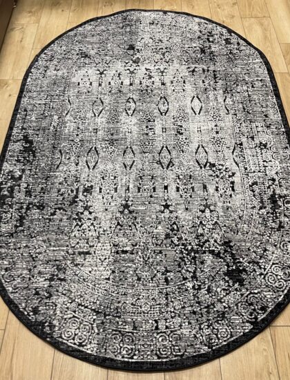 Овальный ковёр Tiffany  0DK51A_BLACK_COCONUTMILK, Турция