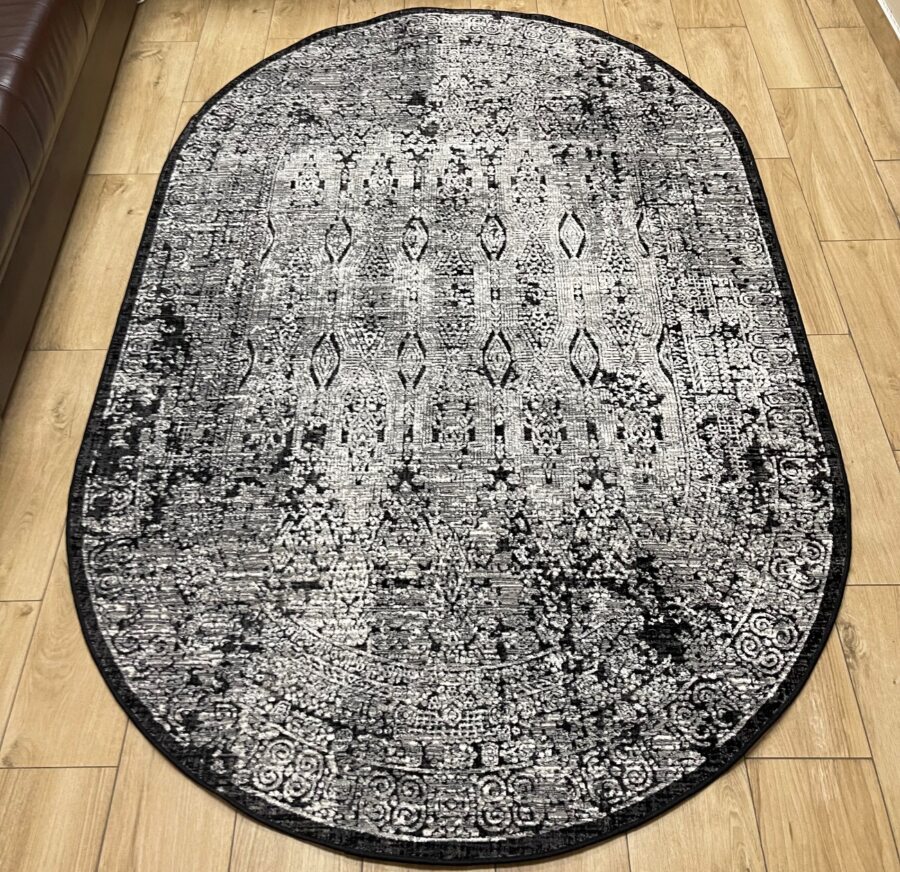 Овальный ковёр Tiffany  0DK51A_BLACK_COCONUTMILK, Турция