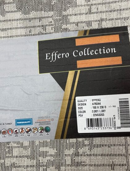 Прямоугольный ковёр Effero  A792AK_D_GREY_L_GREY, Турция