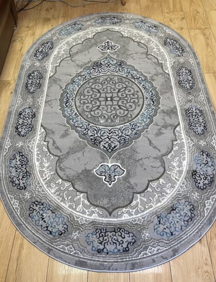 Овальный ковёр Atlas 3373A_GREY_BLUE, Турция