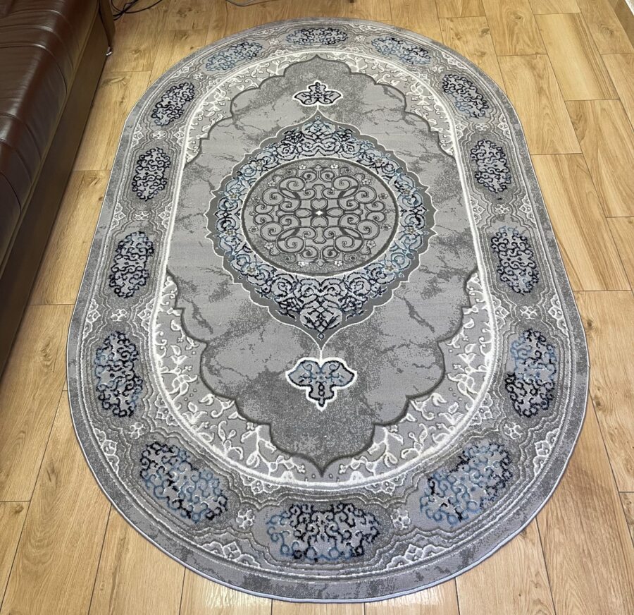Овальный ковёр Atlas 3373A_GREY_BLUE, Турция