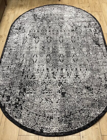 Овальный ковёр Tiffany  0DK51A_BLACK_COCONUTMILK, Турция