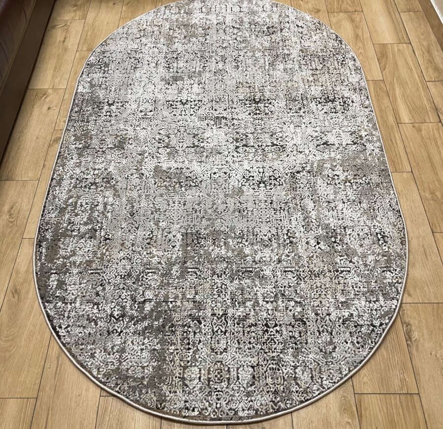 Овальный ковёр Effero  A781AK_D_GREY_L_GREY, Турция