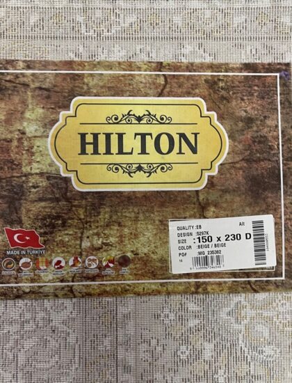 Прямоугольный ковёр Hilton 5297K_BEIGE_BEIGE, Турция