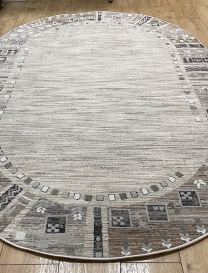 Овальный ковёр Effero  A524BQ_L_GREEY_D_GREY, Турция