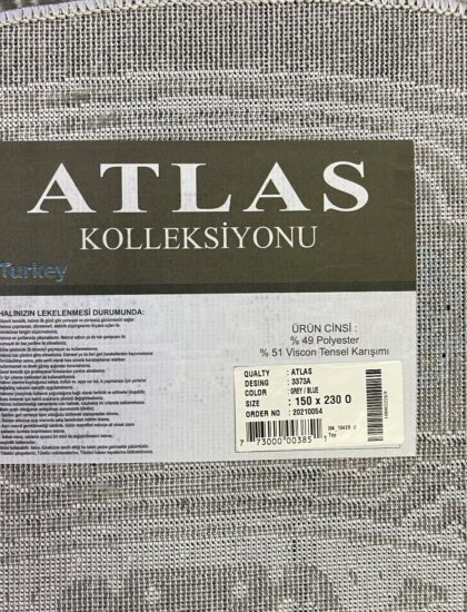 Овальный ковёр Atlas 3373A_GREY_BLUE, Турция
