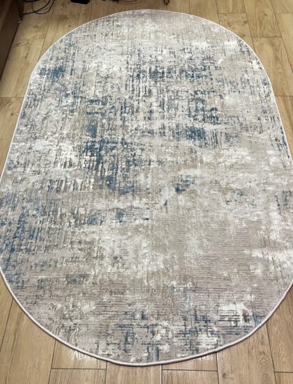 Овальный ковёр Atlas  3651A_BLUE_CREAM, Турция