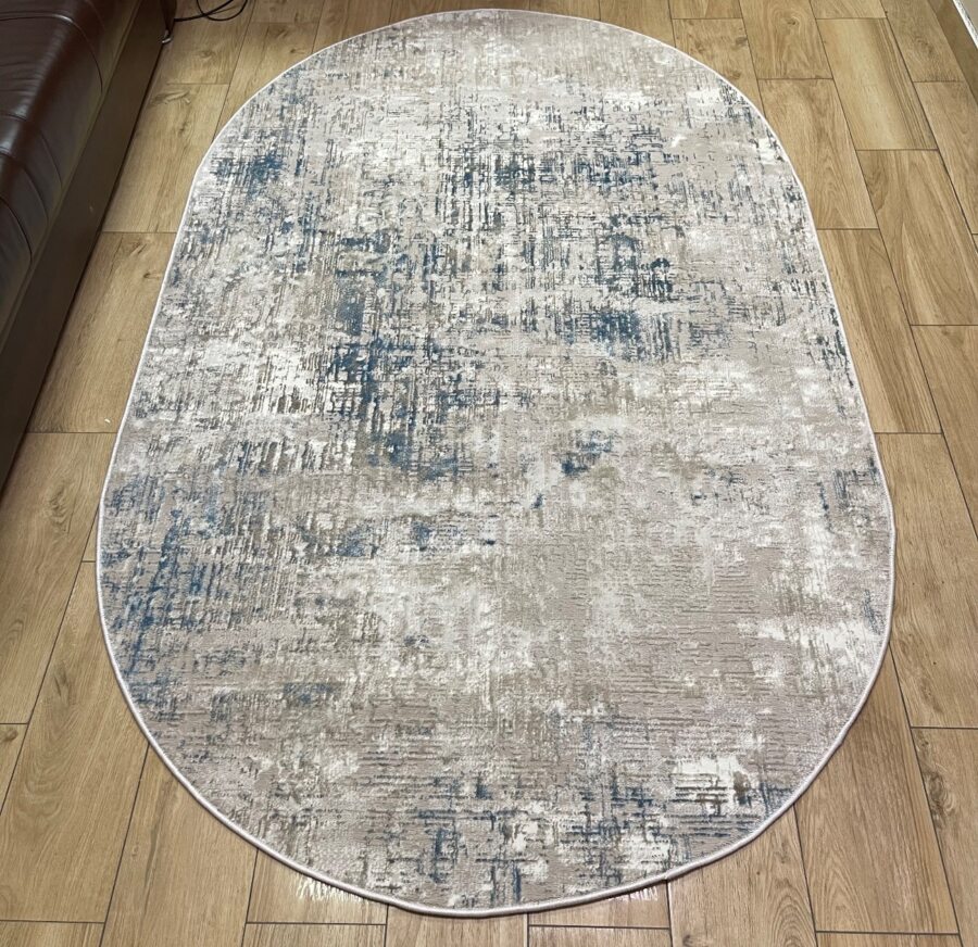 Овальный ковёр Atlas  3651A_BLUE_CREAM, Турция