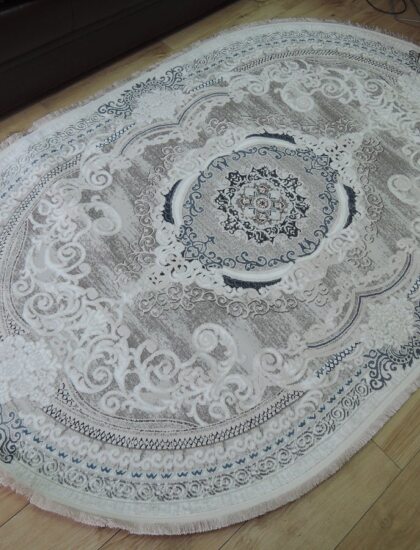 Круглый ковёр Palmira 2539A_CREAM_BLUE, Турция