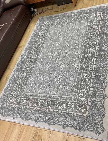 Квадратный ковёр Palermo 00501A_L_GREY_P_GREY, Турция