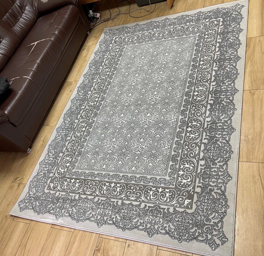 Квадратный ковёр Palermo 00501A_L_GREY_P_GREY, Турция