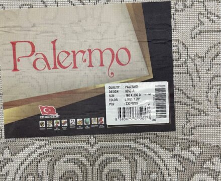 Круглый ковёр Palermo 00501A_L_GREY_P_GREY, Турция