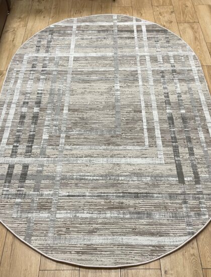 Овальный ковёр Effero  A791AQ_L_GREEY_GREY, Турция