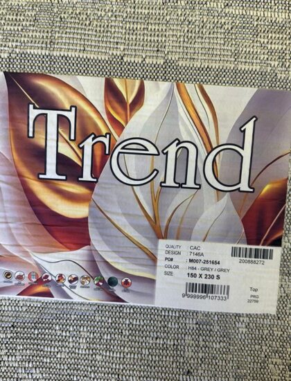 Овальный ковёр Trend 7146A_GREY_GREY,