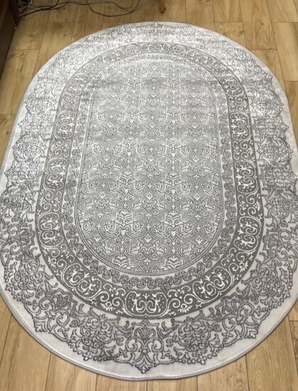 Круглый ковёр Palermo 00501A_L_GREY_P_GREY, Турция