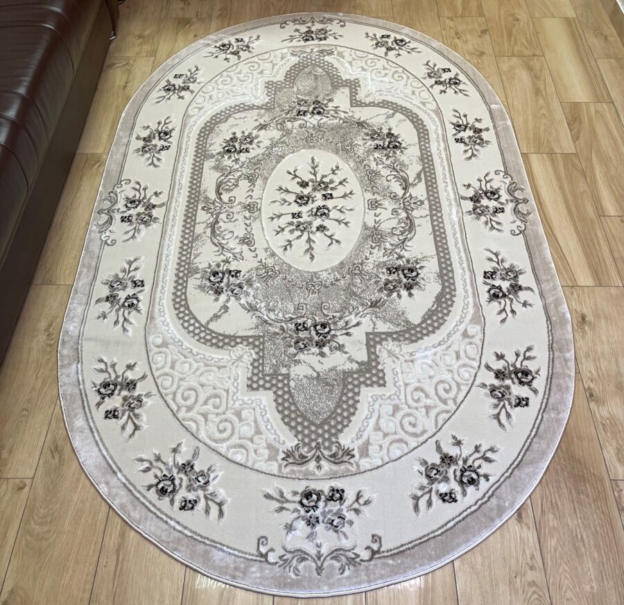Овальный ковёр Atlas 3330A_VIZON_BEIGE, Турция