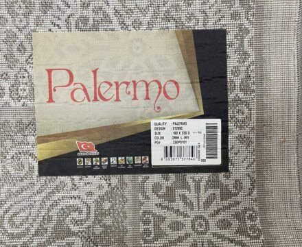 Квадратный ковёр Palermo 01289C_CREAM_L_GREY, Турция